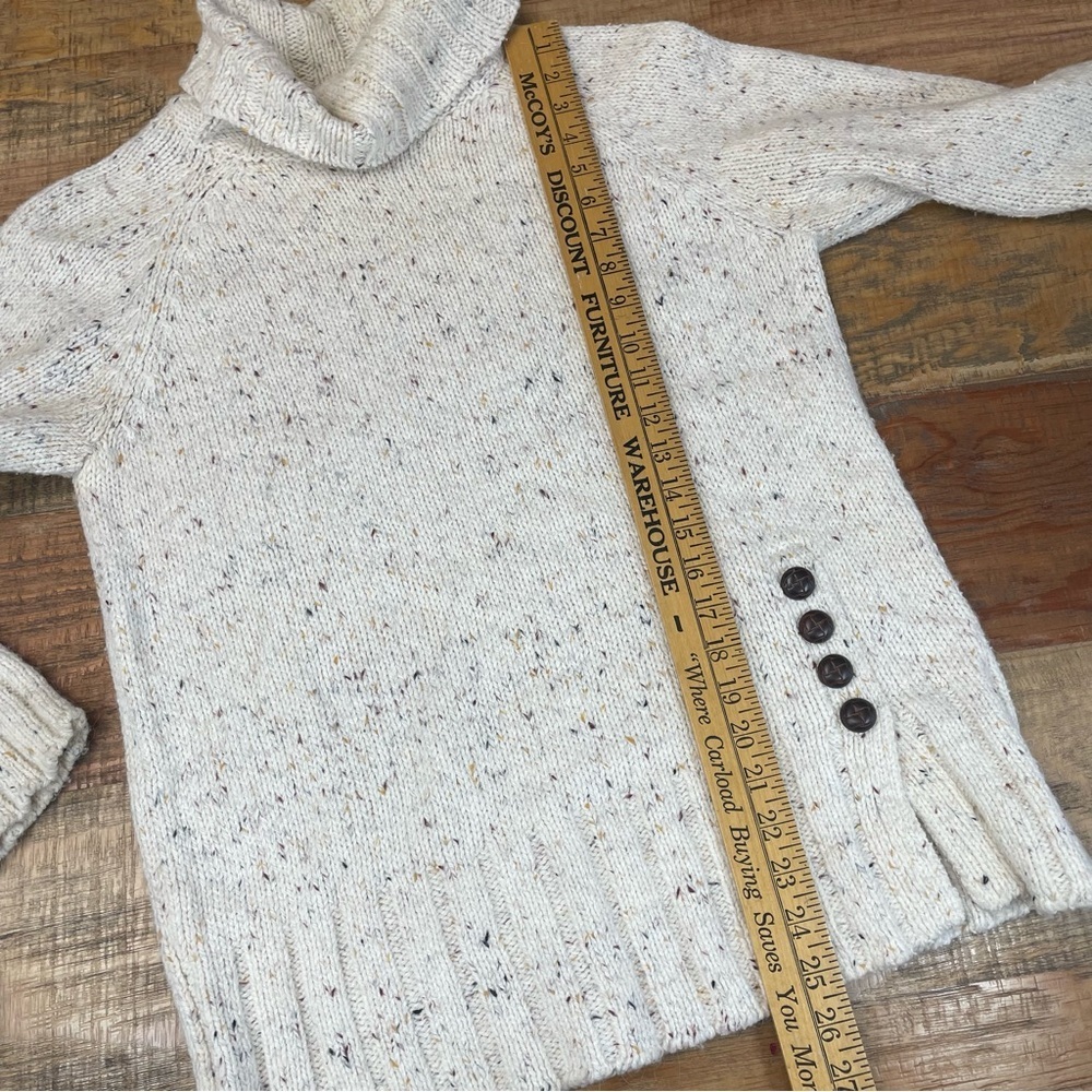 Dressbarn Turtleneck Sweater Womens Large wool blend cream multicolor - Picture 6 of 12